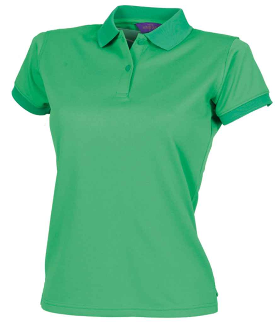 Henbury Ladies Coolplus® Wicking Piqué Polo Shirt | Kelly Green