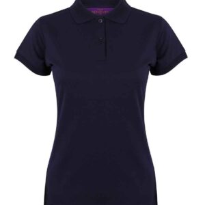 Henbury Ladies Coolplus® Wicking Piqué Polo Shirt | Oxford Navy