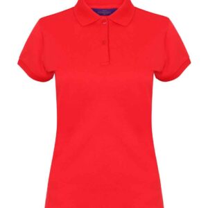 Henbury Ladies Coolplus® Wicking Piqué Polo Shirt | Red