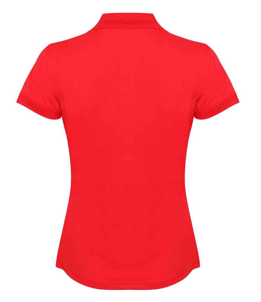 Henbury Ladies Coolplus® Wicking Piqué Polo Shirt | Red - Image 2