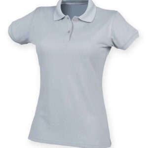 Henbury Ladies Coolplus® Wicking Piqué Polo Shirt | Silver