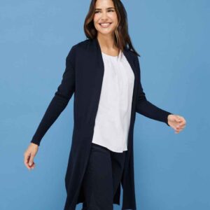 Henbury Ladies Longline Open Cardigan | Navy