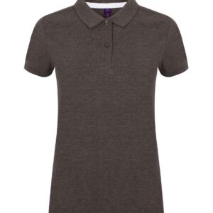 Henbury Ladies Modern Fit Cotton Piqué Polo Shirt | Charcoal