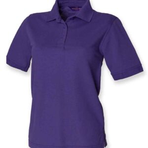 Henbury Ladies Poly/Cotton Piqué Polo Shirt | Purple