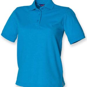 Henbury Ladies Poly/Cotton Piqué Polo Shirt | Sapphire Blue