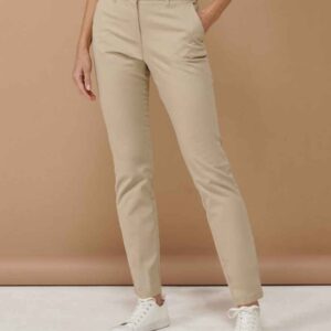 Henbury Ladies Stretch Chino Trousers | Stone