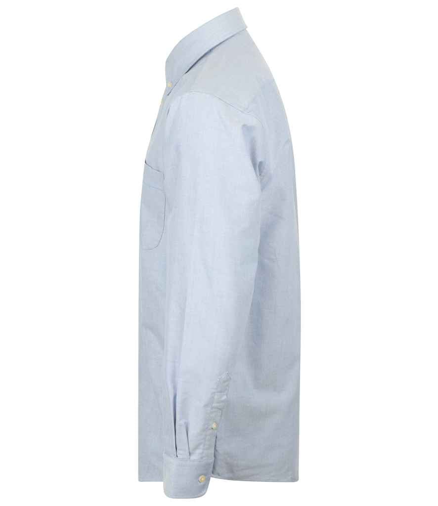 Henbury Long Sleeve Classic Oxford Shirt | Blue - Image 3