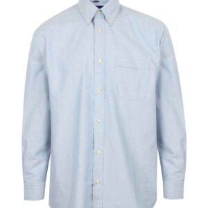 Henbury Long Sleeve Classic Oxford Shirt | Blue