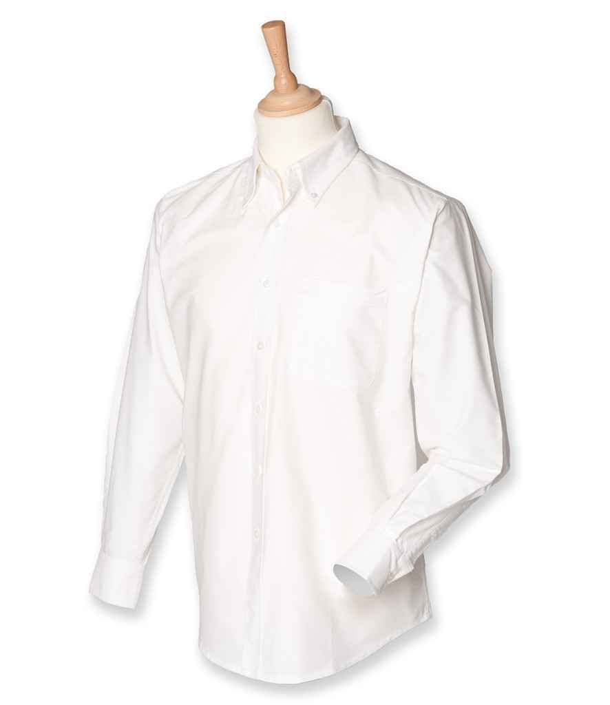 Henbury Long Sleeve Classic Oxford Shirt | White - Image 2