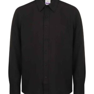 Henbury Long Sleeve Wicking Shirt | Black