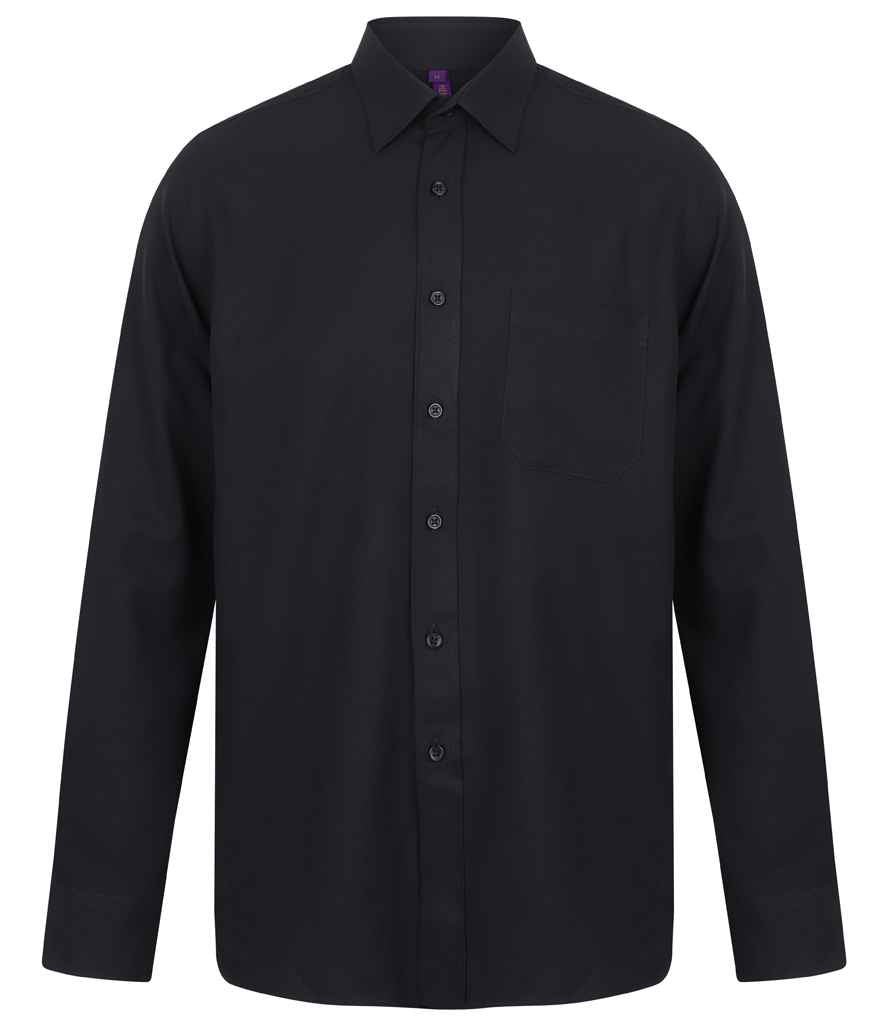 Henbury Long Sleeve Wicking Shirt | Navy