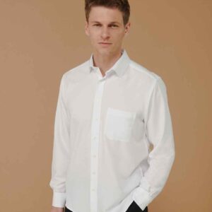 Henbury Long Sleeve Wicking Shirt | White
