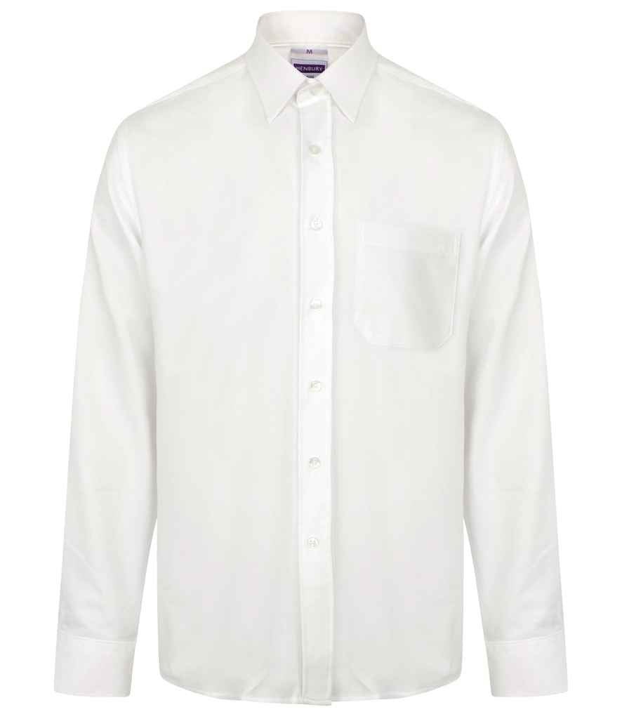 Henbury Long Sleeve Wicking Shirt | White - Image 3