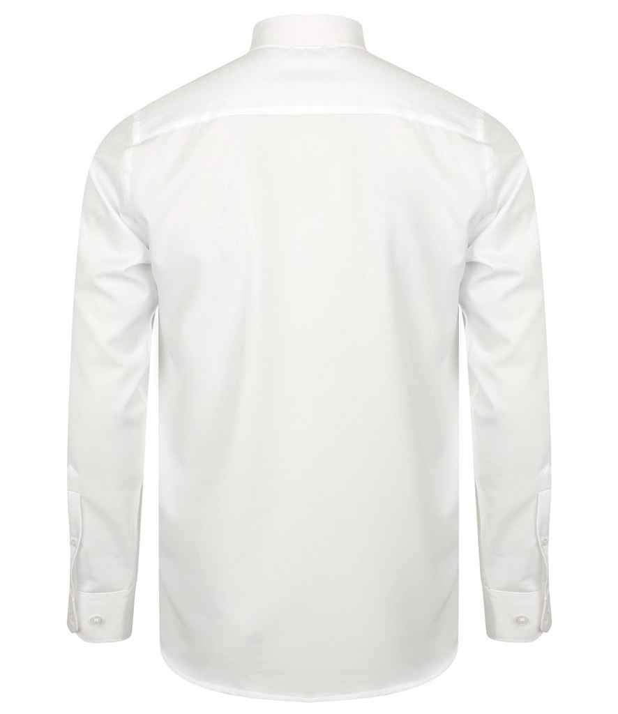 Henbury Long Sleeve Wicking Shirt | White - Image 4