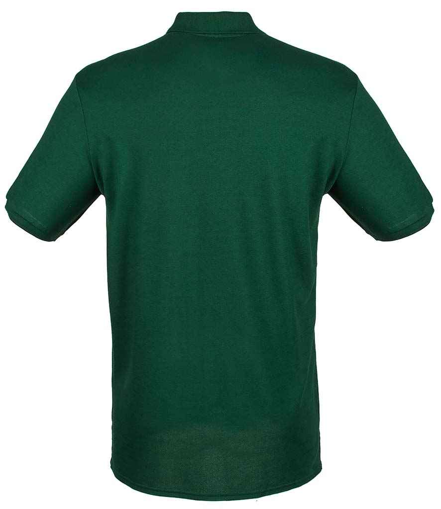 Henbury Modern Fit Cotton Piqué Polo Shirt | Bottle Green - Image 2