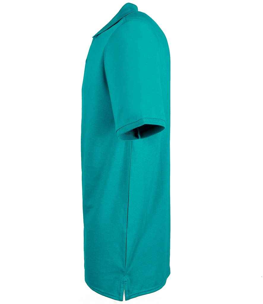 Henbury Modern Fit Cotton Piqué Polo Shirt | Bright Jade - Image 3