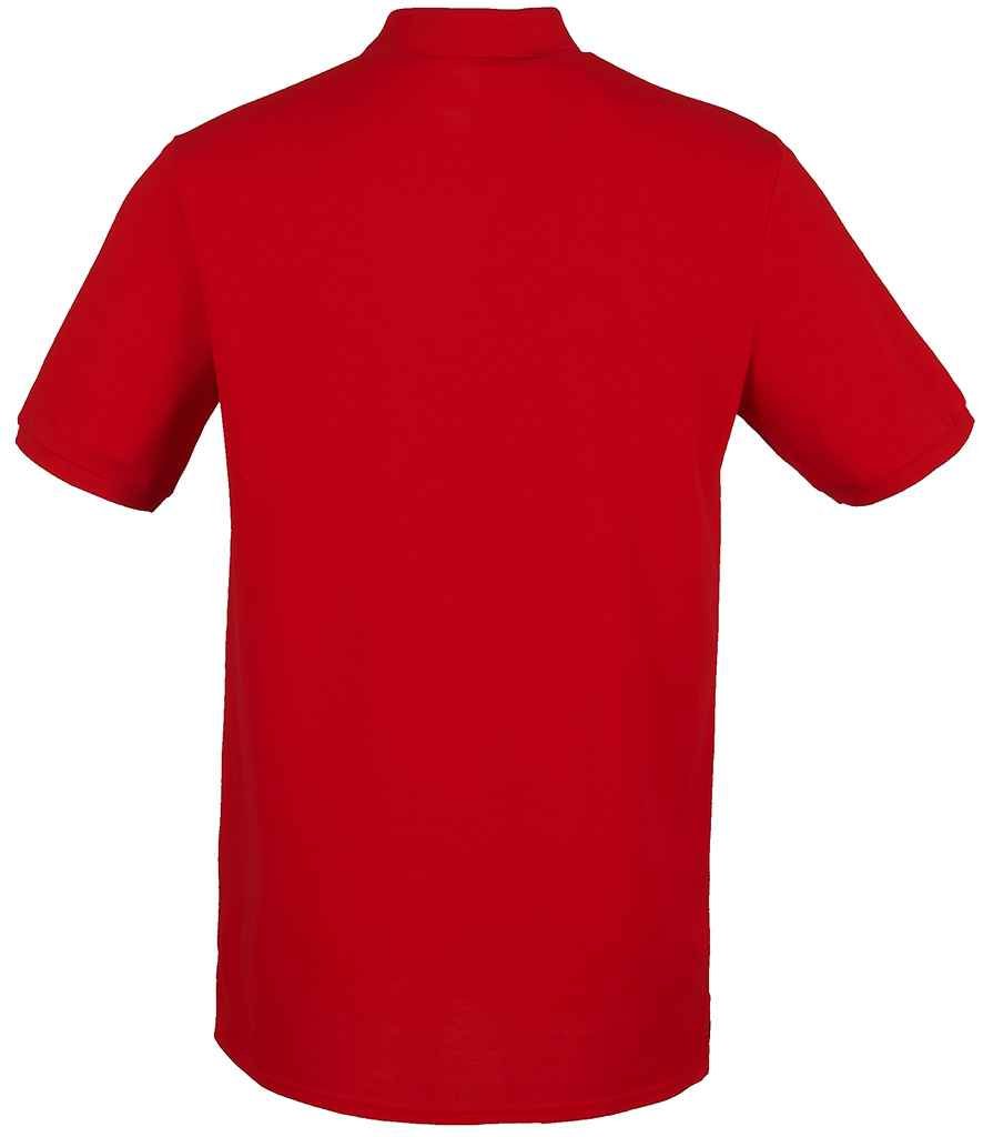 Henbury Modern Fit Cotton Piqué Polo Shirt | Classic Red - Image 2