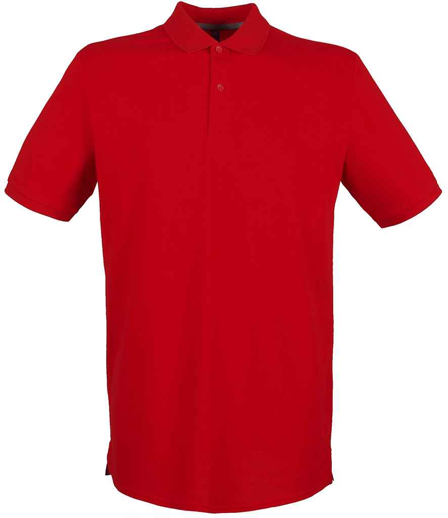 Henbury Modern Fit Cotton Piqué Polo Shirt | Classic Red