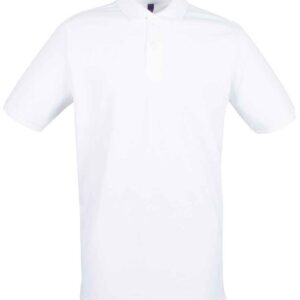 Henbury Modern Fit Cotton Piqué Polo Shirt | White