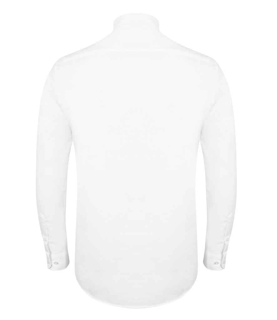 Henbury Modern Long Sleeve Regular Fit Oxford Shirt | White - Image 2