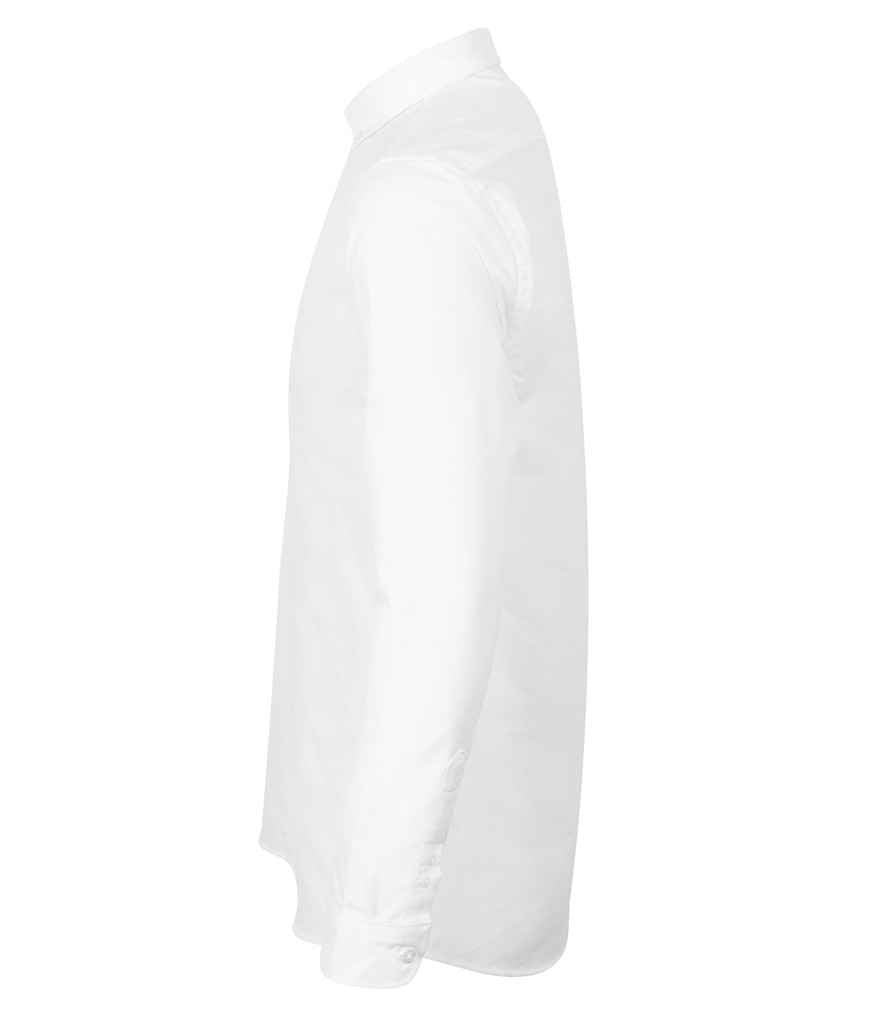 Henbury Modern Long Sleeve Regular Fit Oxford Shirt | White - Image 3