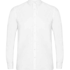 Henbury Modern Long Sleeve Regular Fit Oxford Shirt | White