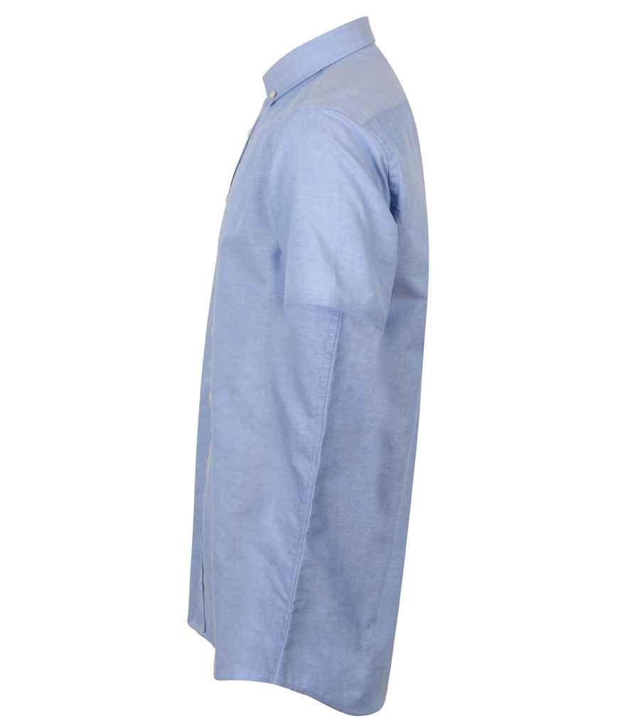 Henbury Modern Short Sleeve Regular Fit Oxford Shirt | Blue - Image 3