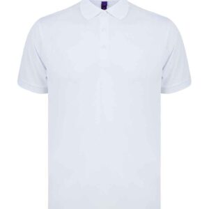 Henbury Recycled Polyester Piqué Polo Shirt | White