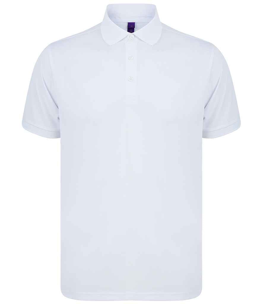 Henbury Recycled Polyester Piqué Polo Shirt | White