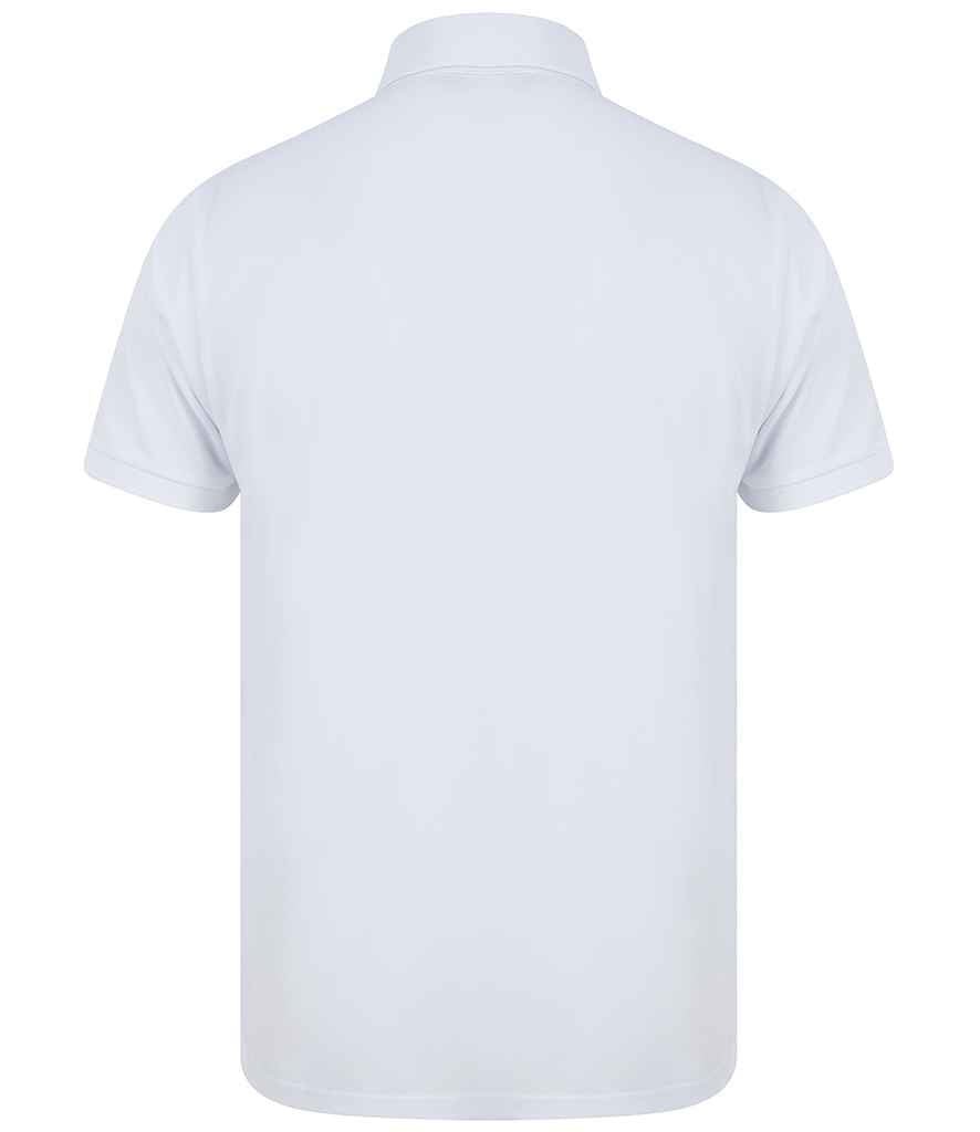 Henbury Recycled Polyester Piqué Polo Shirt | White - Image 2