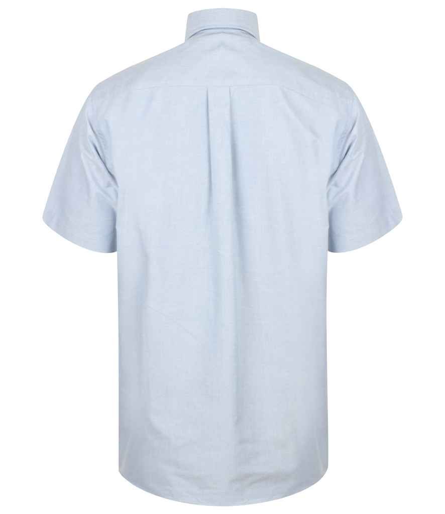 Henbury Short Sleeve Classic Oxford Shirt | Blue - Image 4