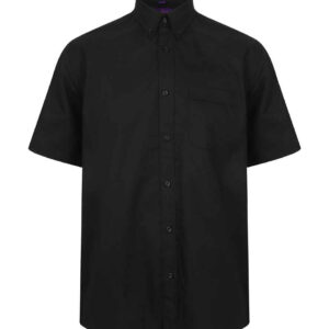Henbury Short Sleeve Wicking Shirt | Black