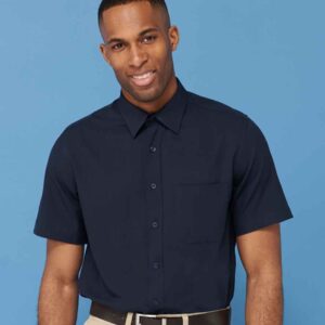 Henbury Short Sleeve Wicking Shirt | Navy
