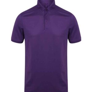 Henbury Slim Fit Stretch Microfine Piqué Polo Shirt | Bright Purple