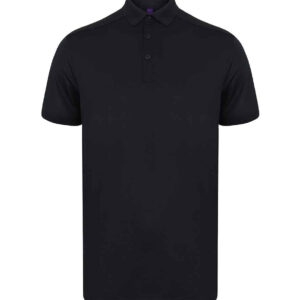 Henbury Slim Fit Stretch Microfine Piqué Polo Shirt | Navy
