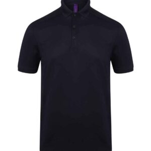 Henbury Slim Fit Stretch Microfine Piqué Polo Shirt | Oxford Navy