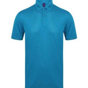 Henbury Slim Fit Stretch Microfine Piqué Polo Shirt | Sapphire Blue