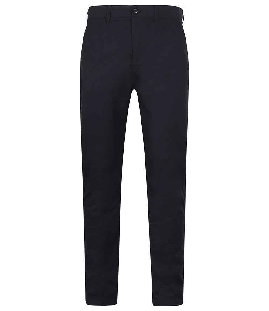 Henbury Stretch Flex Waistband Chino Trousers | Navy