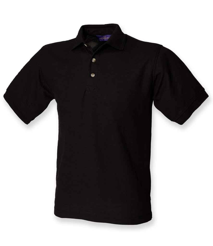 Henbury Ultimate Poly/Cotton Piqué Polo Shirt | Black