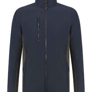 Henbury Unisex Contrast Soft Shell Jacket | Navy/Charcoal