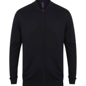 Henbury Unisex Zip Through Cardigan | Navy