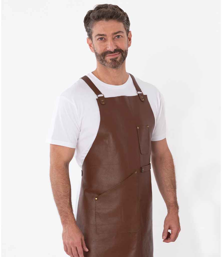 Joseph Alan Leather Bib Apron | Brown