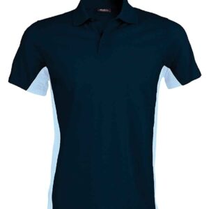 Kariban Flag Poly/Cotton Piqué Polo Shirt | Navy/Sky Blue