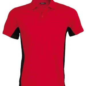 Kariban Flag Poly/Cotton Piqué Polo Shirt | Red/Black