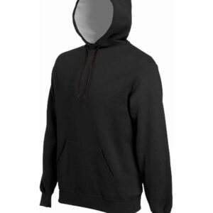 Kariban Heavy Contrast Hoodie | Black