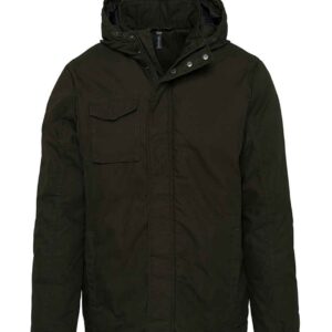 Kariban Hooded Parka Jacket | Dark Khaki
