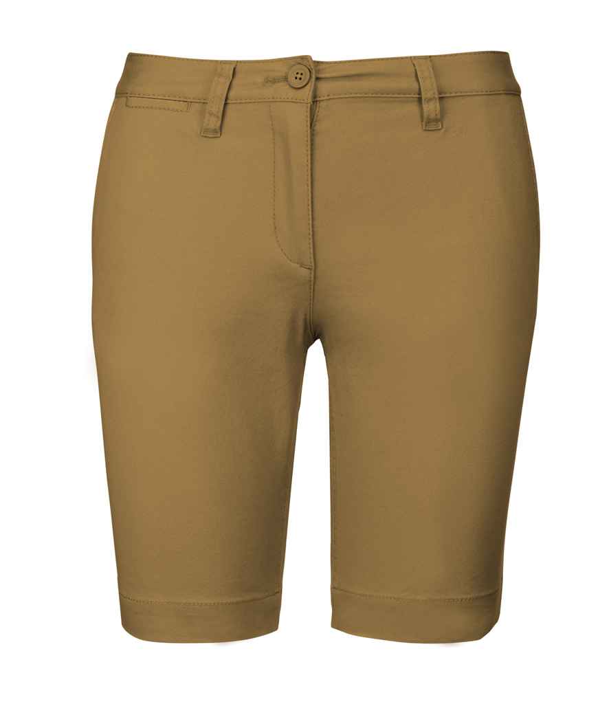 Kariban Ladies Chino Bermuda Shorts | Camel
