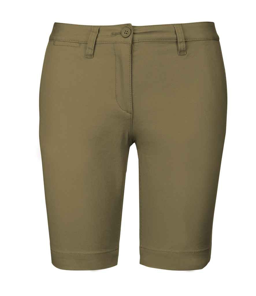 Kariban Ladies Chino Bermuda Shorts | Light Khaki
