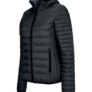 Kariban Ladies Lightweight Hooded Padded Jacket | Black