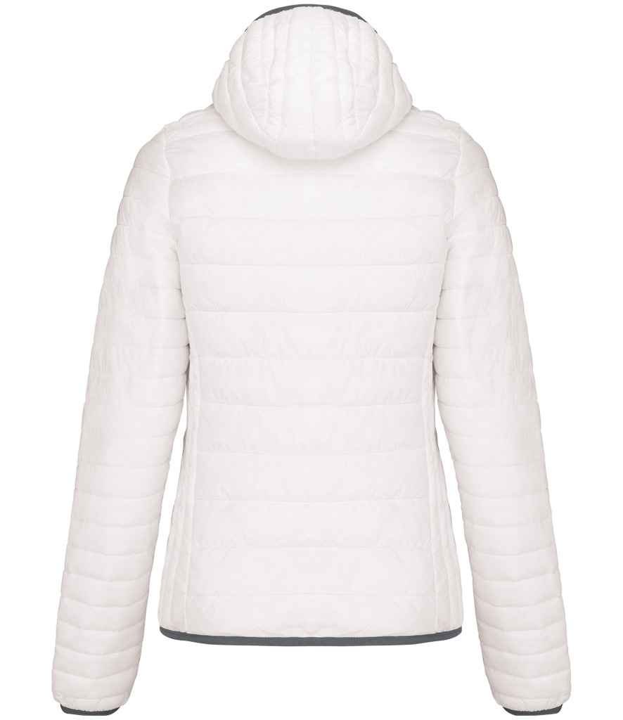 Kariban Ladies Lightweight Hooded Padded Jacket | White - Image 2